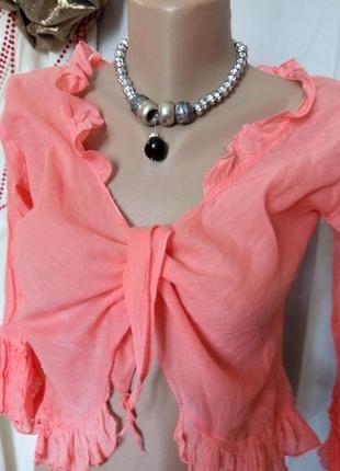 Красивейшее батистовое болеро от isla ibisa  разм 44 пог-50см