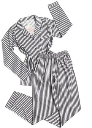 Выбор цвета женская пижама с рубашкой и штанами полоска4 фото