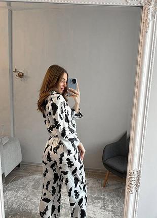 Шовк армані. жіноча піжама. тепла піжама