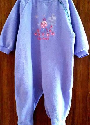 Флисовый слип человечек поддева с принцессой primark early days.