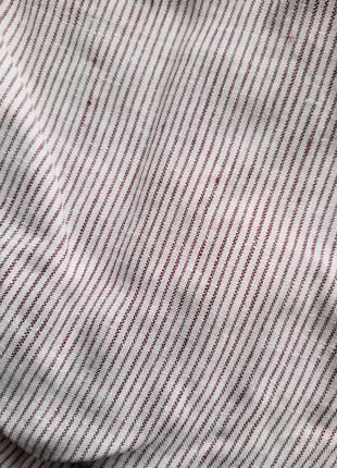 Базовая миди юбка лен вискоза полосатая юбка карандаш высокая посадка3 фото