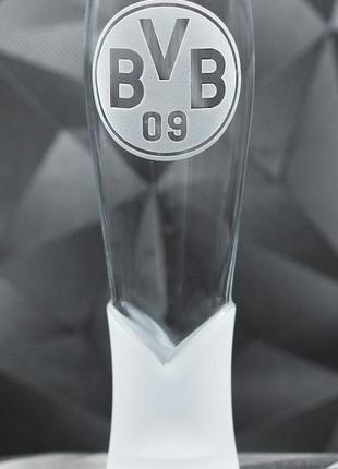 Келих для пива. соку. води 440 мл з гравіюванням лого футбольного клубу фк боруссія дортмунд borussia dortmund