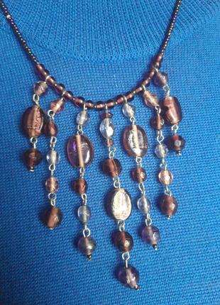 Винтажные бусы из муранского стекла