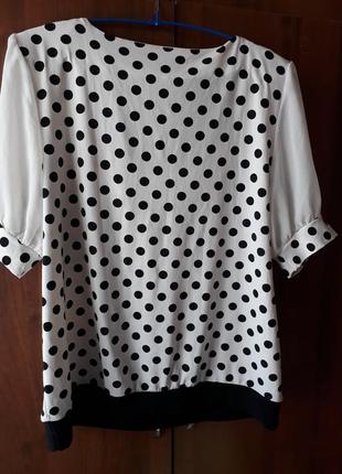 Блузка в горошек