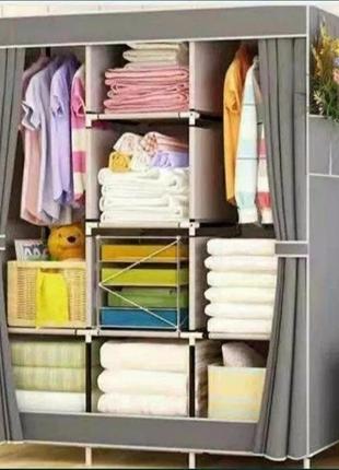 Тканинна складана шафа для одягу та взуття hcx storage wardrobe cl-128