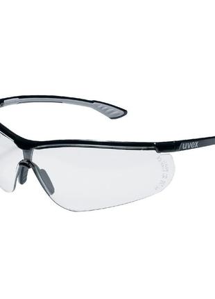 Защитные прозрачные очки uvex sportstyle с обеих сторон незапотевающие и устойчивые к царапинам длительно