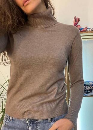Женская теплая водолазка гольф свитер светр2 фото
