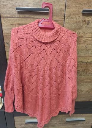 Пончо вязаное,