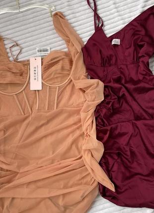 Сукня вечірня, вінтаж, елегантна, бордо, атласна, xs, oh polly