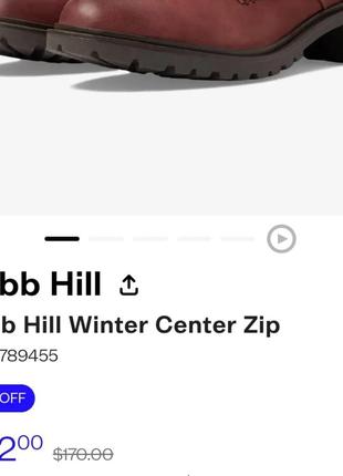 Cobb hill оригінал шкіряні бордові черевики на молнії7 фото