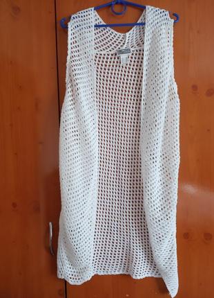 Кардиган вязаный сетка