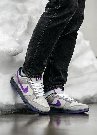 Кроссовки nike sb dunk low purple pegion мех кроссовки найк зимние