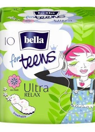 Гігієнічні прокладки bella teens зелені (для підліток) 10 шт.