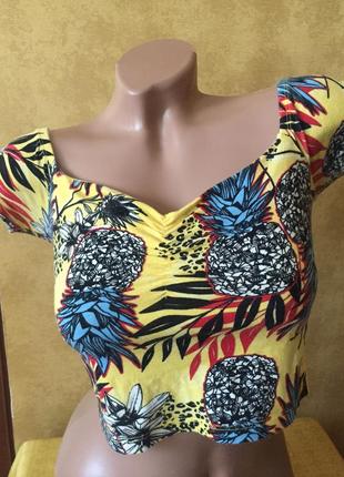 Жёлтый топ / кроп топ / майка