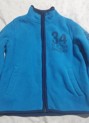 Теплая флисовая кофта с мехом