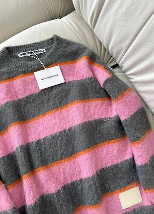 Свитер кофта в полоску шерстяной alexander wang
