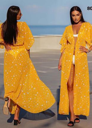Женская длинная пляжная туника в больших размерах 8056-01 "звёздочки" в расцветках7 фото