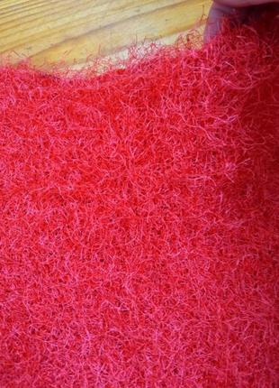 Красный мирор кроп/ пушистый мирер/ кофта/ пуловер джемпер zara3 фото