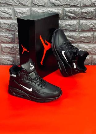 Кроссовки nike air jordan 90 ultra mid winter black зимние кросовки найк на меху термо +5° -21