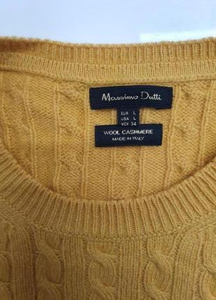Кашеміровий светр massimo dutti, розмір l, гірчичного кольору3 фото
