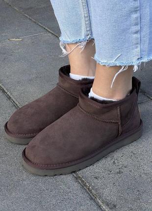 Уггі ugg classic ultra mini brown9 фото