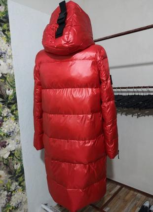 Подовжений пуховик, жіноча зимова куртка  zlly4 фото
