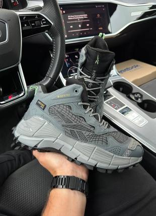 ❄️зимние мужские кроссовки reebok zig kinetica &lt;unk&gt; edge gray fur ❄️