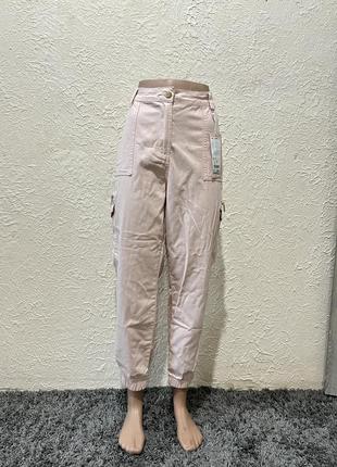 Розовые джинсы карго / розовые штаны карго женские / розовые джоггеры женские1 фото