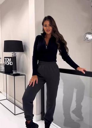 Теплый лонгслив на молнии 7