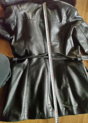 Кожаная куртка с чернобуркой.3 фото