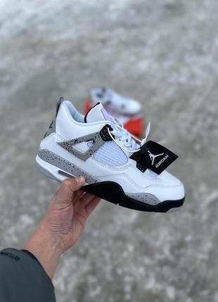 Зимові кросівки nike air jordan 4 retro cement fur