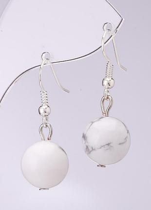 Сережки кахолонг d-12 мм l-34 см