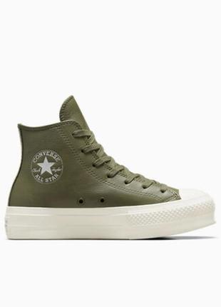 Шкіряні,стильні кеди converse2 фото