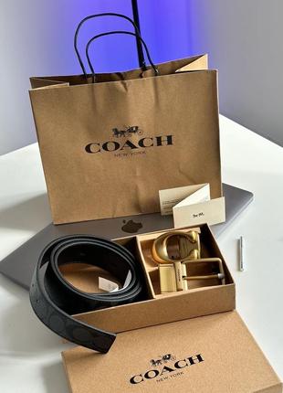 Ремінь coach belt kit gold fittings premium