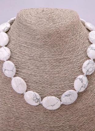 Наматисто из натурального камня кахоринг, овал 25х18 мм l - 45 см +-