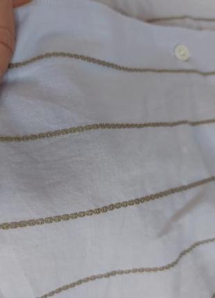 Сорочка в смужку, zara, розмір l, тканина єгипет2 фото