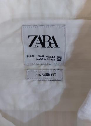 Рубашка белая zara, на короткий рукав размер xl (может быть на l)4 фото