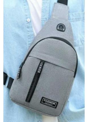 Чоловічий рюкзак/сумка сірого кольору