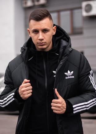 Парку чоловіча зимова adidas streetz до - 25*с | куртка чоловіча зимова адідас тепла на зиму люкс якості