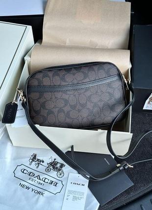 Сумка кроссбоди premium coach jamie camera bag large brown2 фото