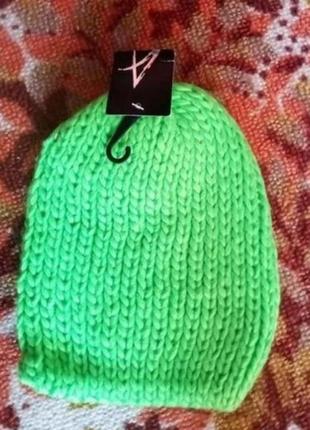 Sale!фирменная вязаная шапочка для женщин, салатовый неон - alcott4 фото