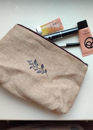Косметичка tesco з натурального матеріалу джут