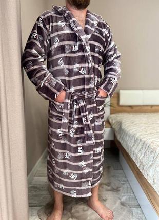 Стильный мужской махровый халат2 фото