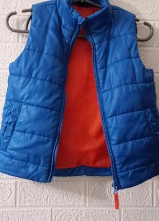 Куртка -вітровка і тепла жилетка на 116-128 см5 фото
