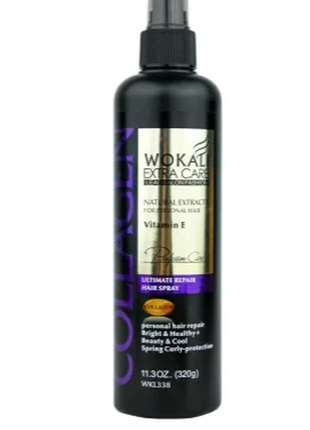 Спрей-фіксатор для волосся wokali keratin ultimate repair hair spray 320 г