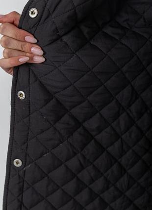 Куртка женская демисезонная свободного кроя цвет черный6 фото