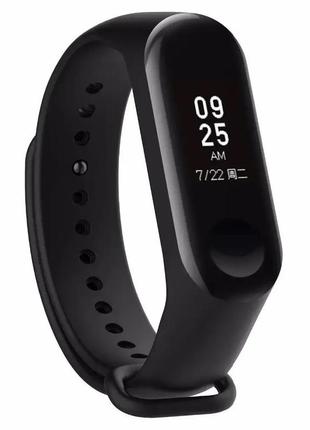 Ремешок для фитнес-браслета xiaomi mi band 3 и 4 черный3 фото