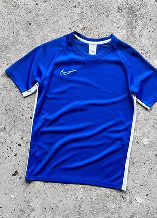 Nike blue sport short sleeve t-shirt embroidered logo спортивна футболка