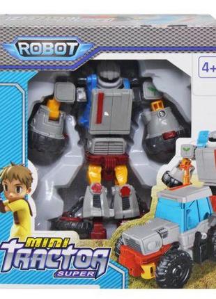 Трансформер "робот-трактор" (серый)