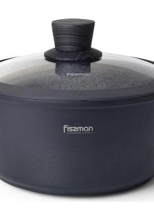 Кастрюля fissman prestige 2.4л с антипригарным покрытием greblon с3